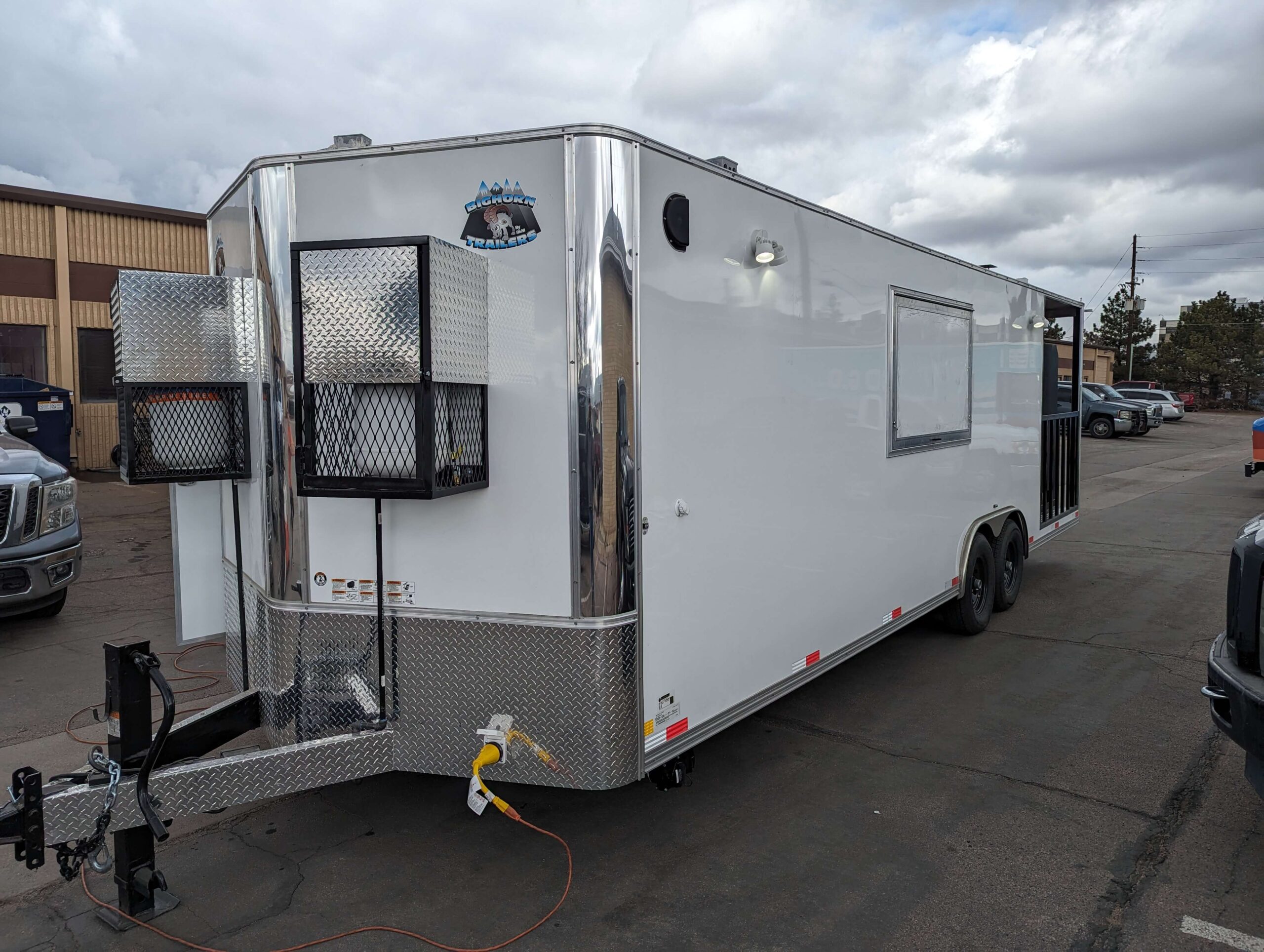 Custom food trailer designed for mobile businesses.