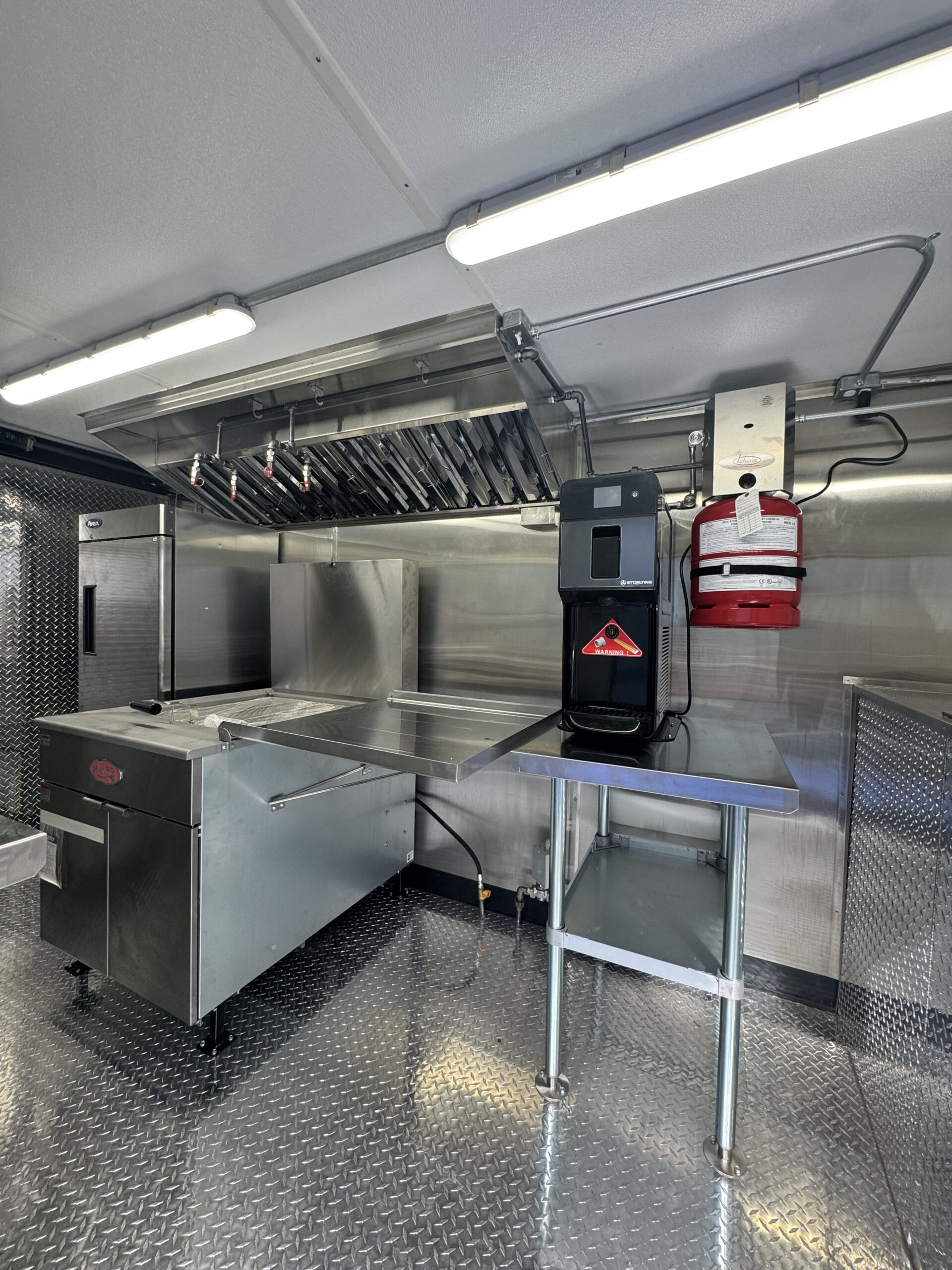 Interior equipment - funnel cake fryer and Stoelting ice cream machine