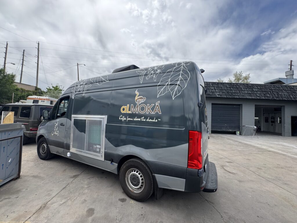 Almoka coffee van curbside service window open hero