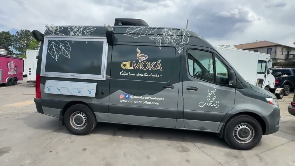 10ft Mercedes Sprinter coffee van conversion built by Zion Foodtrucks for alMOKA Coffee, Chicago