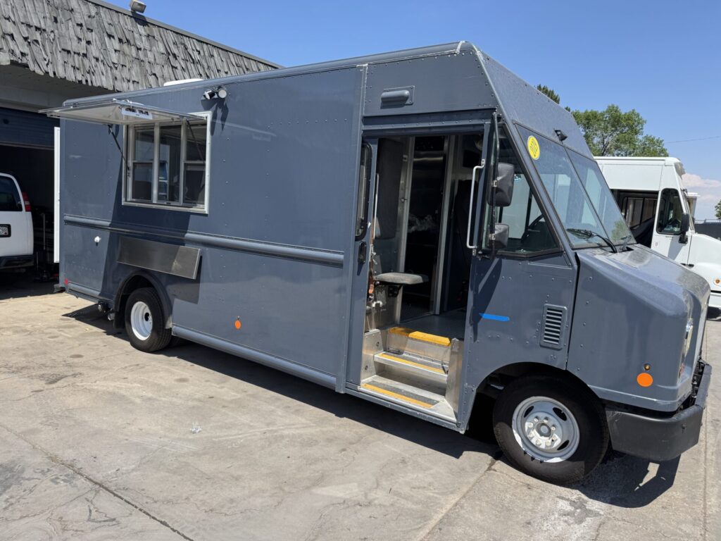 16ft catering food truck built for Golden, Colorado, full side exterior