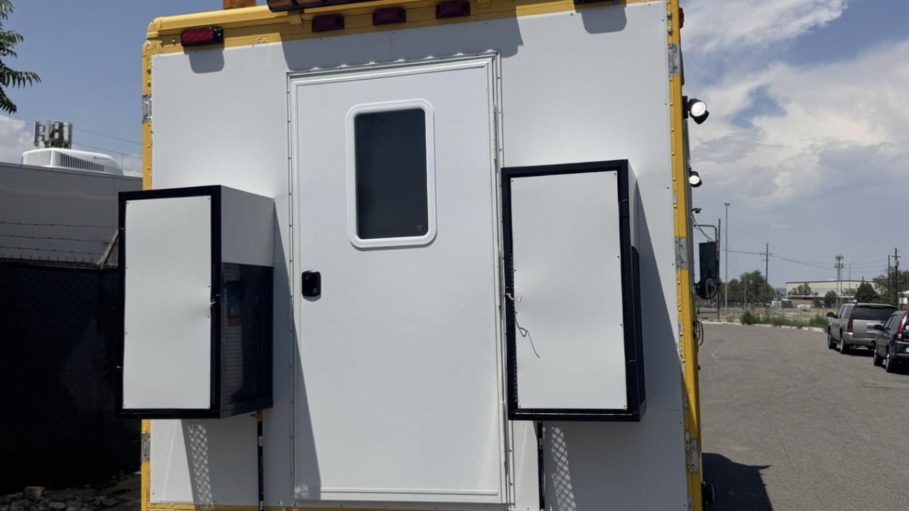 Food truck RV door and propane tank cages