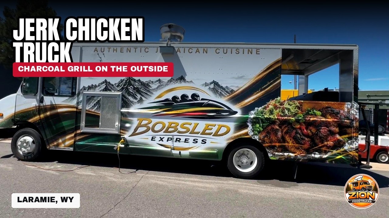 Jamaican jerk chicken food truck built for Laramie, Wyoming