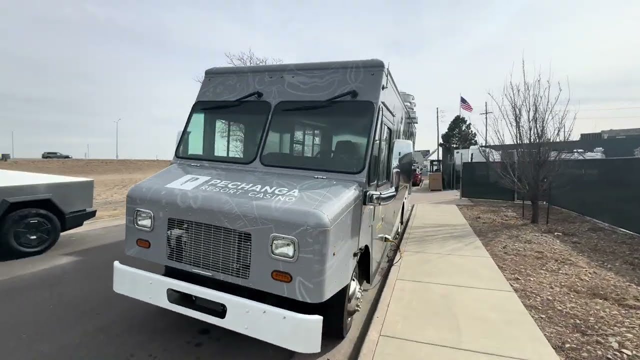 Front of the 18 foot casino food truck on a step van chassis