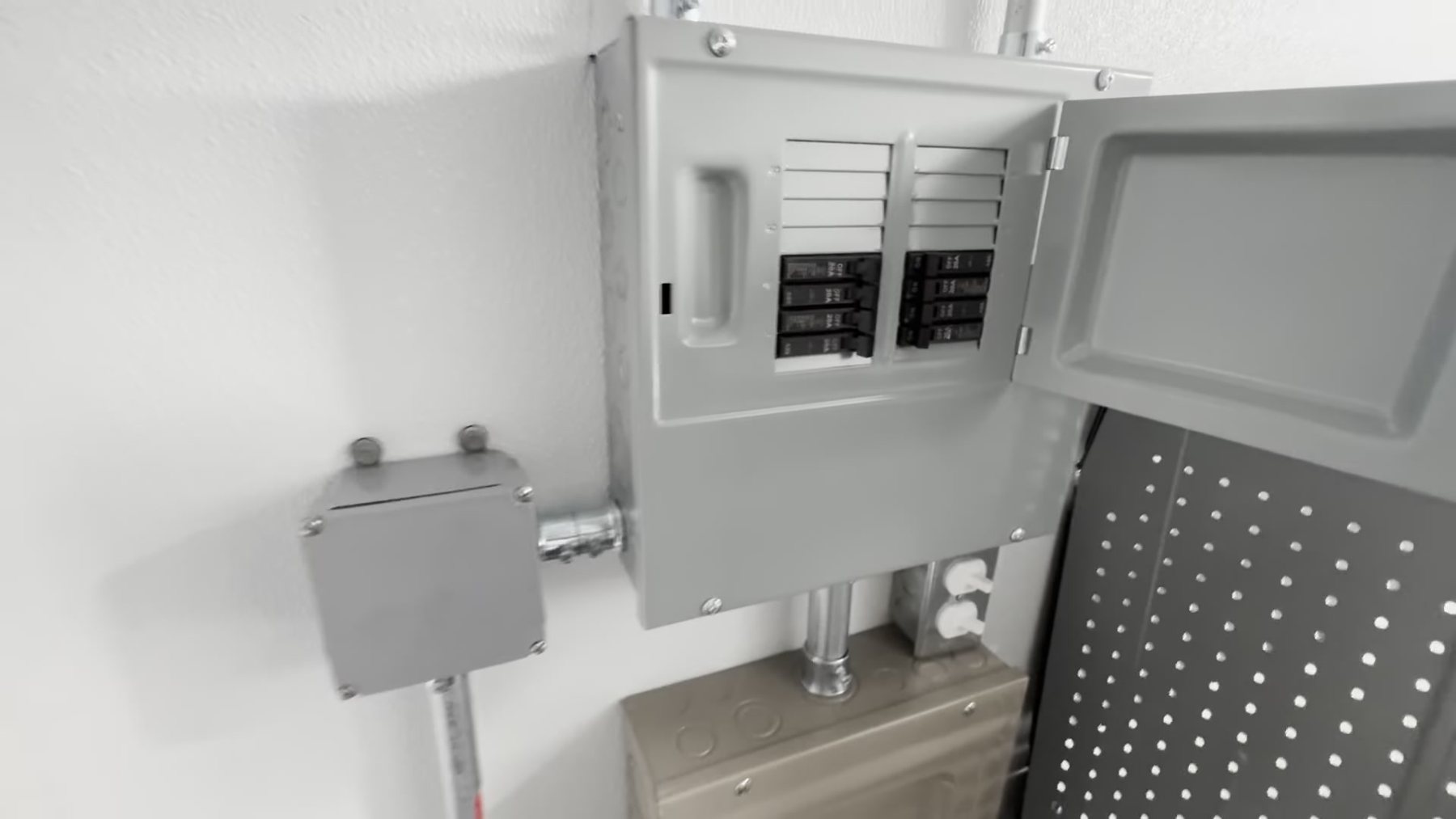 Breaker panel inside the mobile outreach van with every circuit protected separately