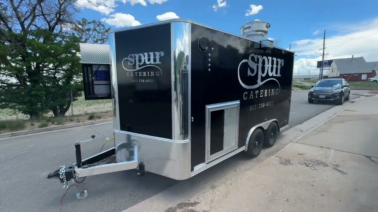 14 foot catering trailer built for a ski resort in Jackson Hole, Wyoming
