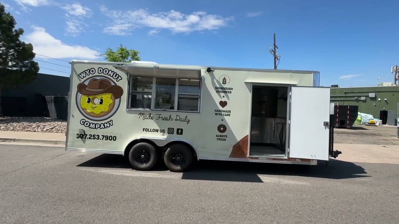 20 foot sourdough donut trailer with winter prepped tanks, built for Casper, Wyoming